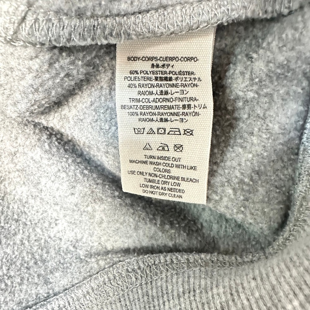 Free People She's Just Cute Mixed Floral Ruffle Sweatshirt Gray Pullover M - Picture 11 of 11